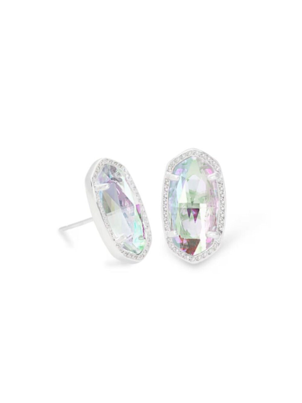 Kendra Scott - Ellie Silver Stud Earrings in Dichroic Glass